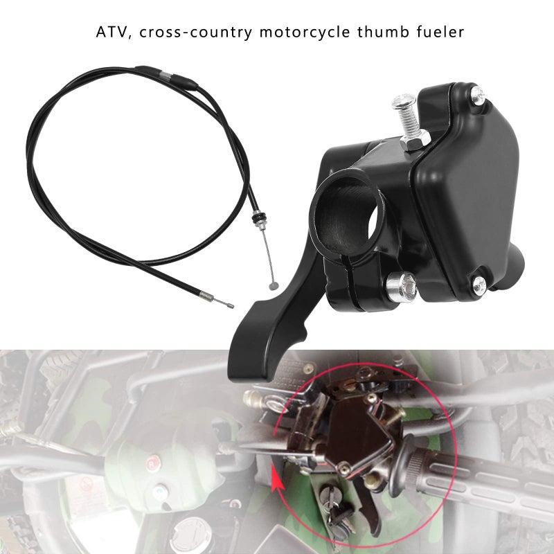 Anxingo 7/8'' 22mm Thumb Throttle Cable Accelerator Control Handle Assembly Replacement for 50cc - 250cc TaoTao ATV Quad Go Kart Pit Bike - Image 2